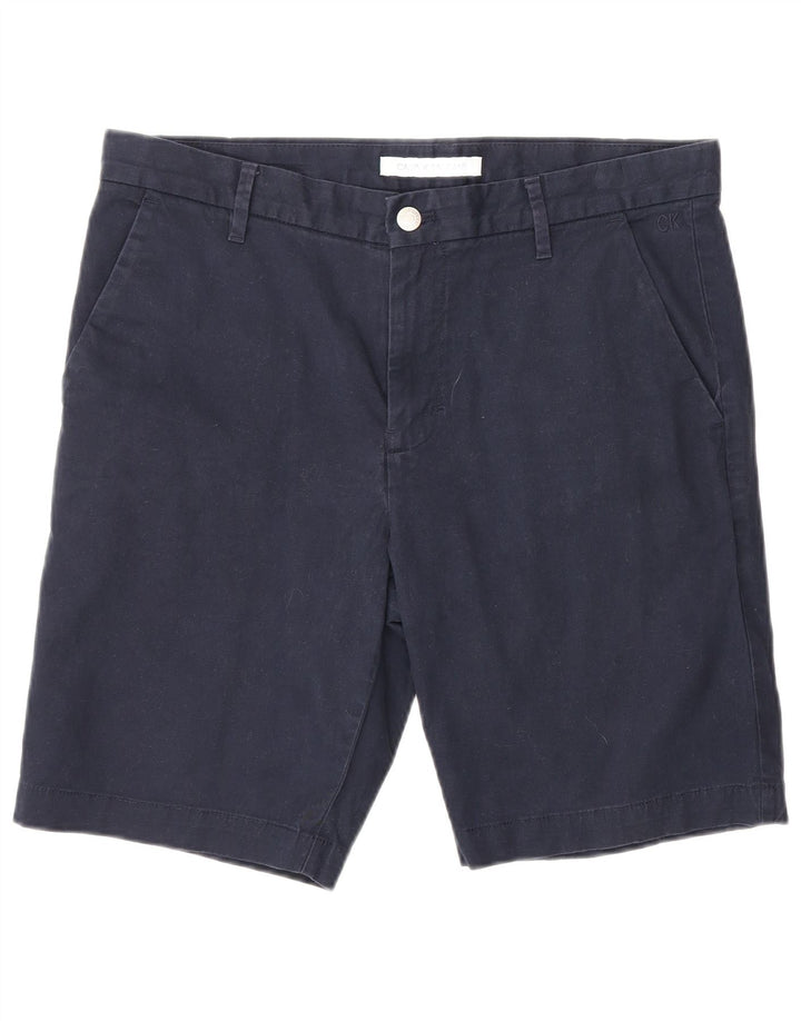 Pantaloncini chino da uomo Calvin Klein W32 cotone blu navy medio