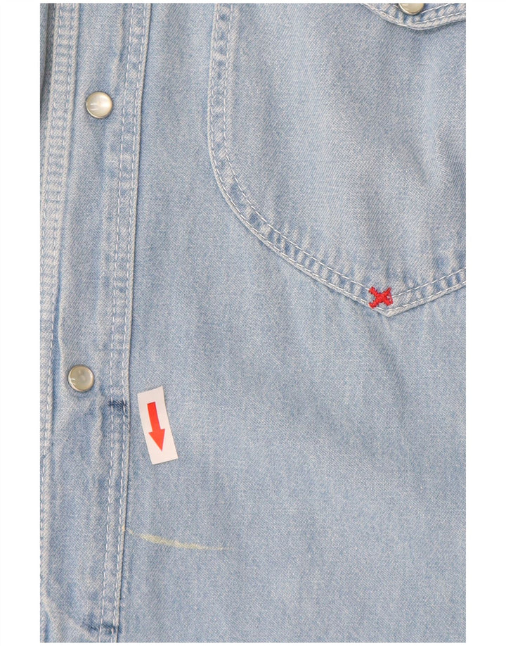 Camicia di jeans da uomo BENETTON XL Blu