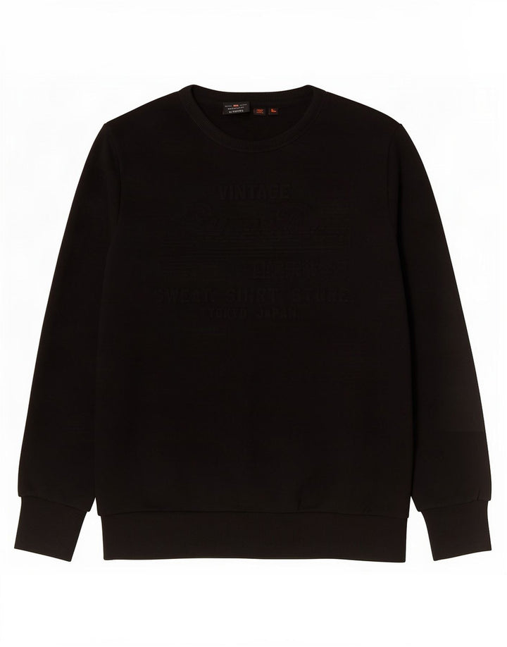 Felpa da uomo Superdry Maglione grande cotone nero