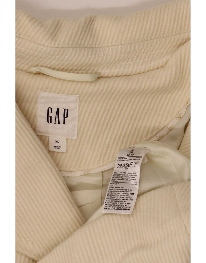 Caban da donna Gap UK 18 XL lana a righe bianche