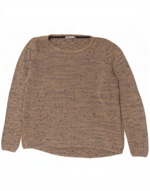 Maglione maglione con scollo a barca da donna di White Stuff UK 16 Grande beige screziato