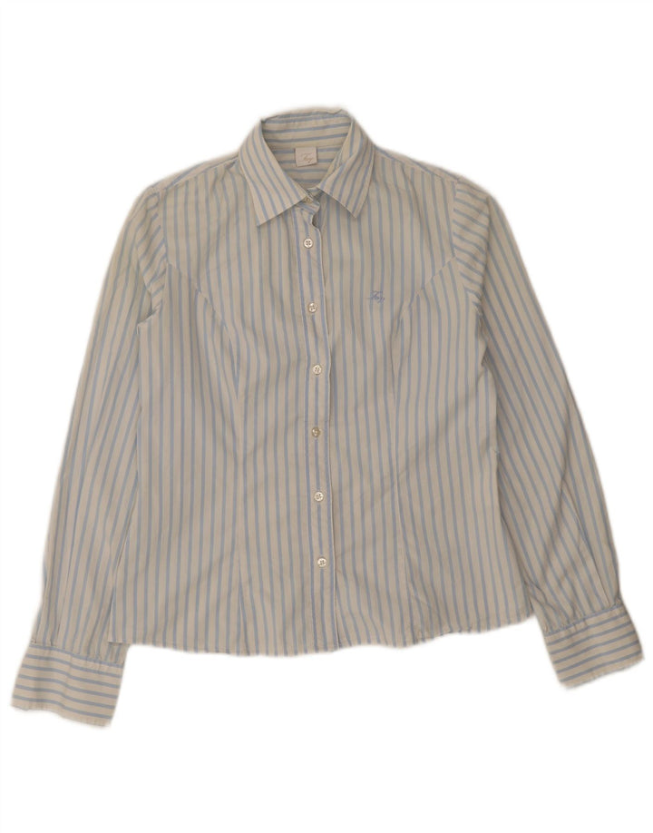 Camicia da donna Fay UK 10 piccolo cotone gessato blu