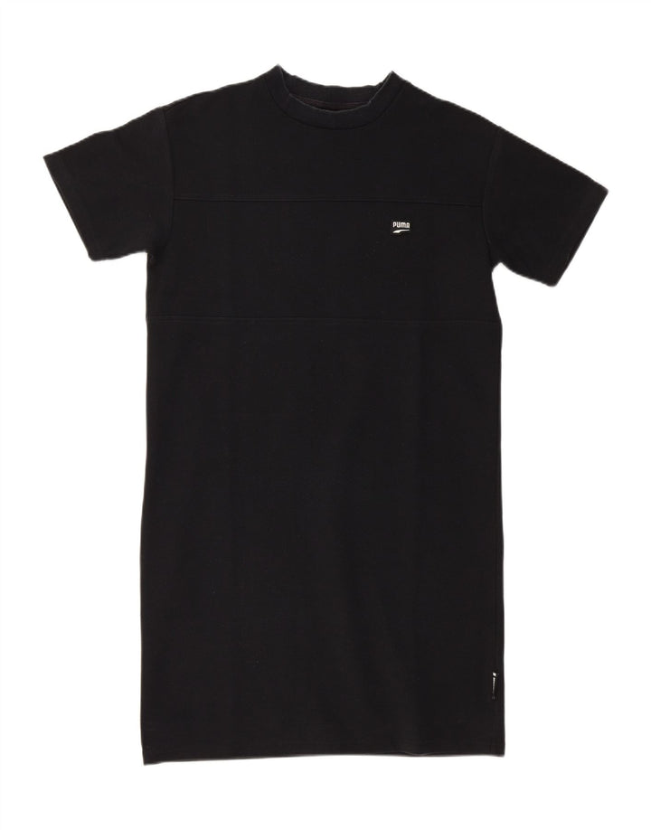 PUMA Womens T-Shirt Dress UK 10 Small Black Polyester Vintage Puma and Second-Hand Puma from Messina Hembry 
