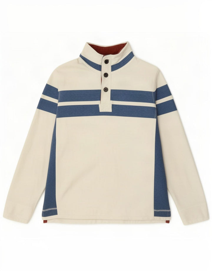 Fat Face Uomo The Airlie Felpa Maglione Medium White Colourblock