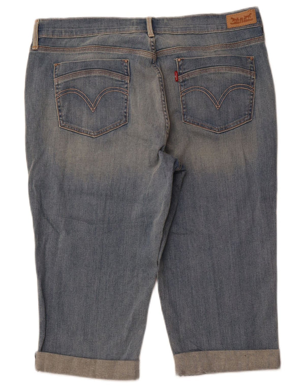 Levi's Womens High Waist Capri Jeans US 16 2XL W33 L18  Blue Cotton