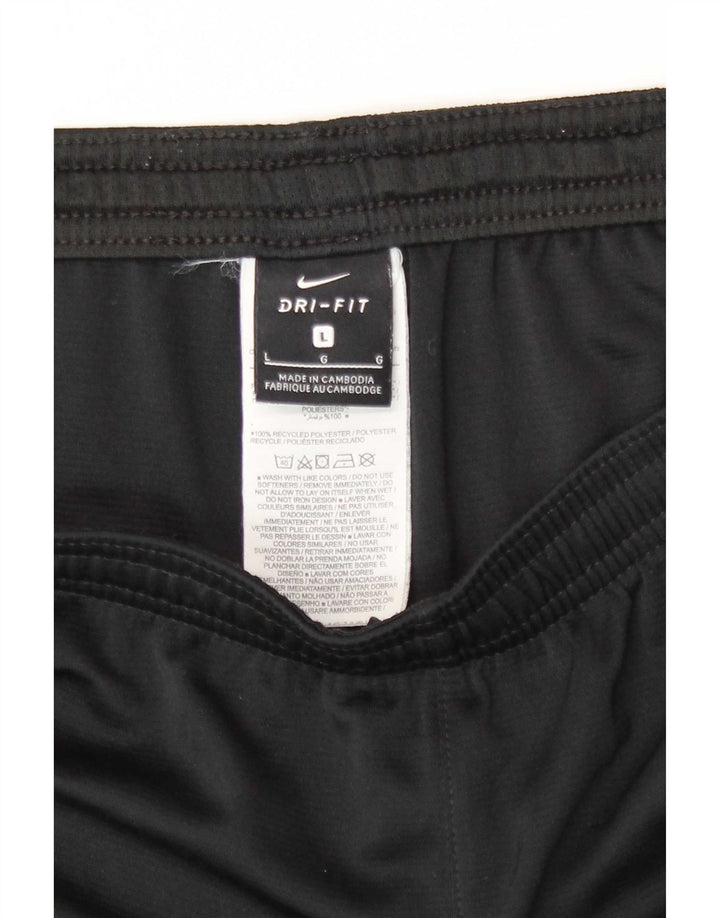 Pantaloncini sportivi Nike Dri Fit da uomo, grandi, in poliestere color block nero