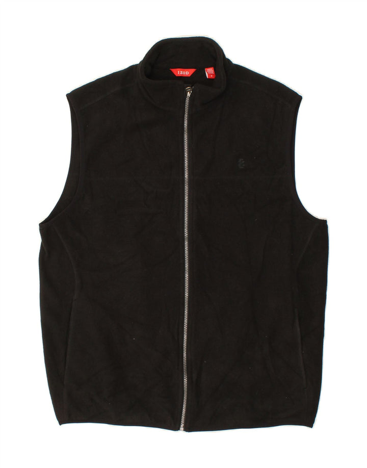 IZOD Mens Fleece Gilet UK 38 Medium Black Polyester Vintage Izod and Second-Hand Izod from Messina Hembry 