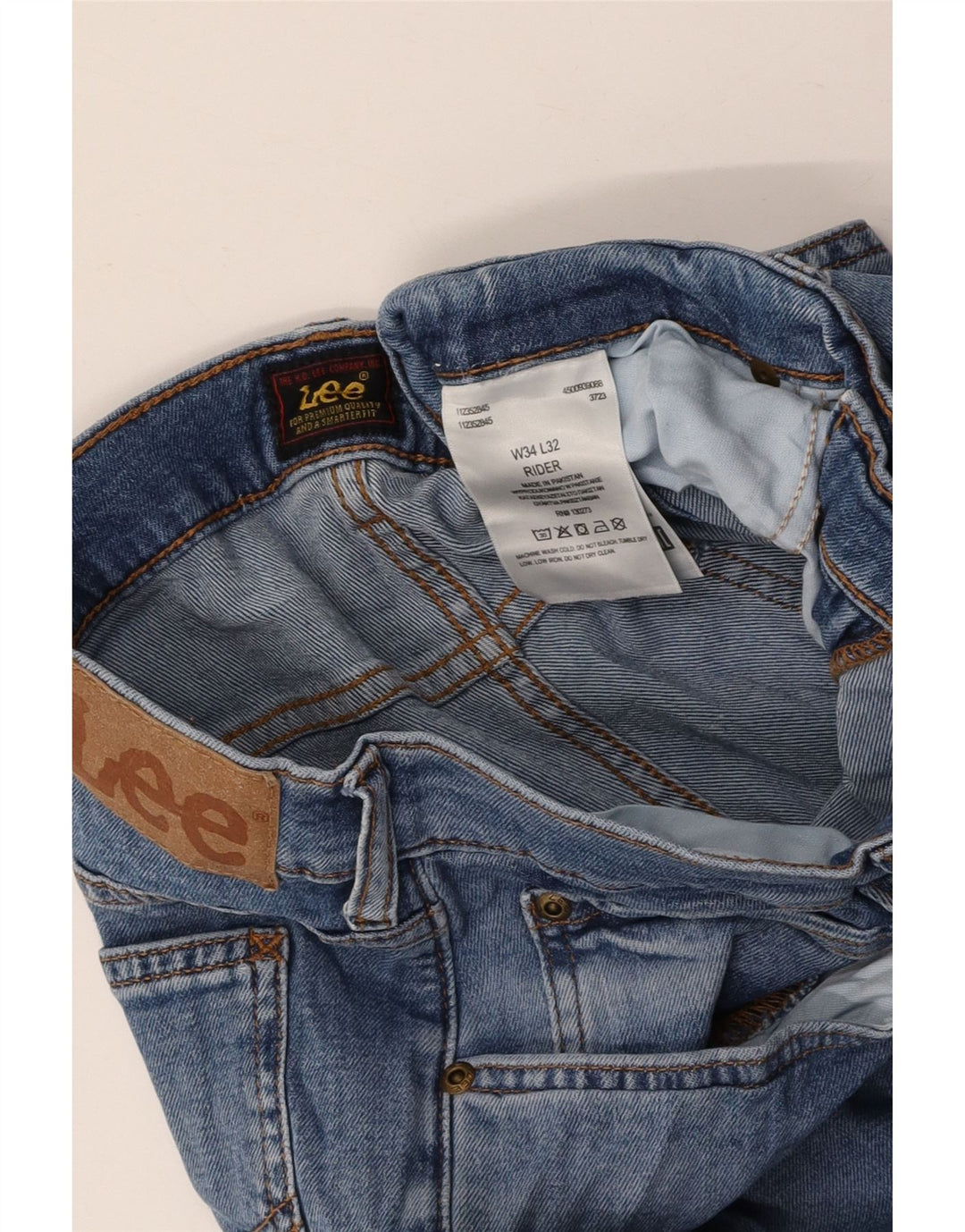 LEE Mens Rider Slim Jeans W34 L32 Blue Cotton