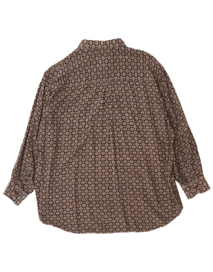 GP. BELLINI & COMPANY Camicia Uomo Media Nera in Viscosa geometrica