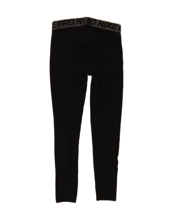 NIKE Womens Dri Fit Graphic Leggings UK 14 Medium  Black Vintage Nike and Second-Hand Nike from Messina Hembry 