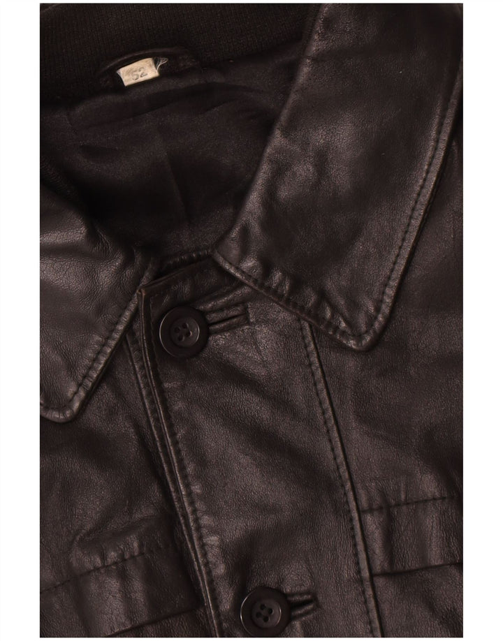 Giacca in pelle vintage da uomo IT 52 XL in pelle nera