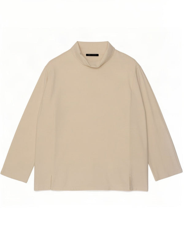Marks & Spencer Top da donna a maniche lunghe UK 14 Large Bianco Cotone