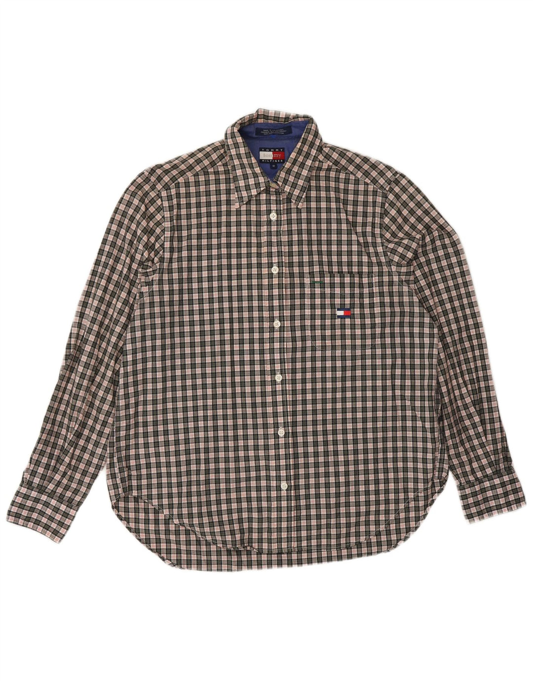 TOMMY HILFIGER Camicia da donna US 8 Cotone a quadri grigio medio