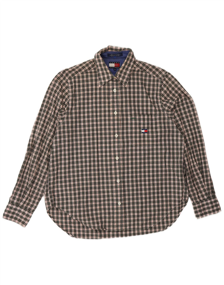 TOMMY HILFIGER Camicia da donna US 8 Cotone a quadri grigio medio