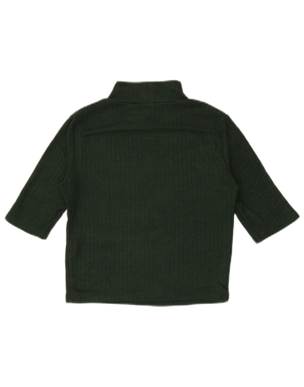 T-shirt corta da donna Zara UK 8 Small verde viscosa