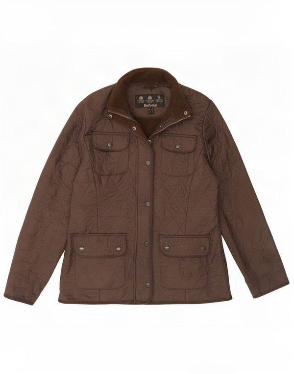 Giacca trapuntata da donna Barbour UK 12 Poliestere marrone medio