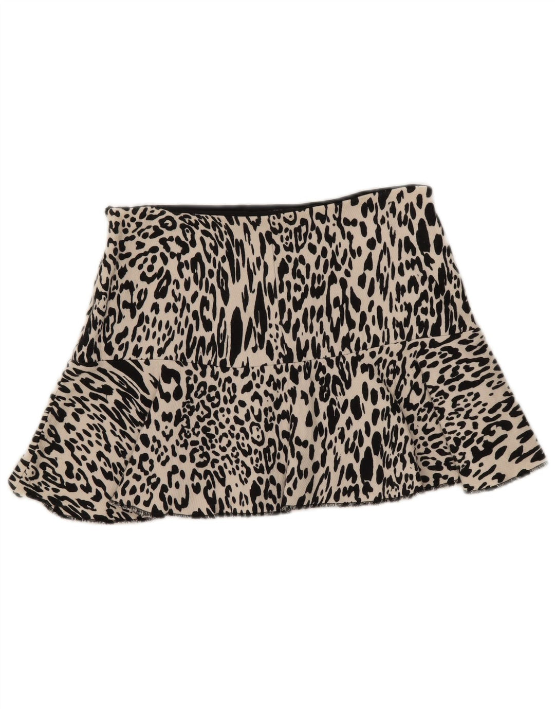 Minigonna da donna Zara media W28 bianco sporco con stampa animalier