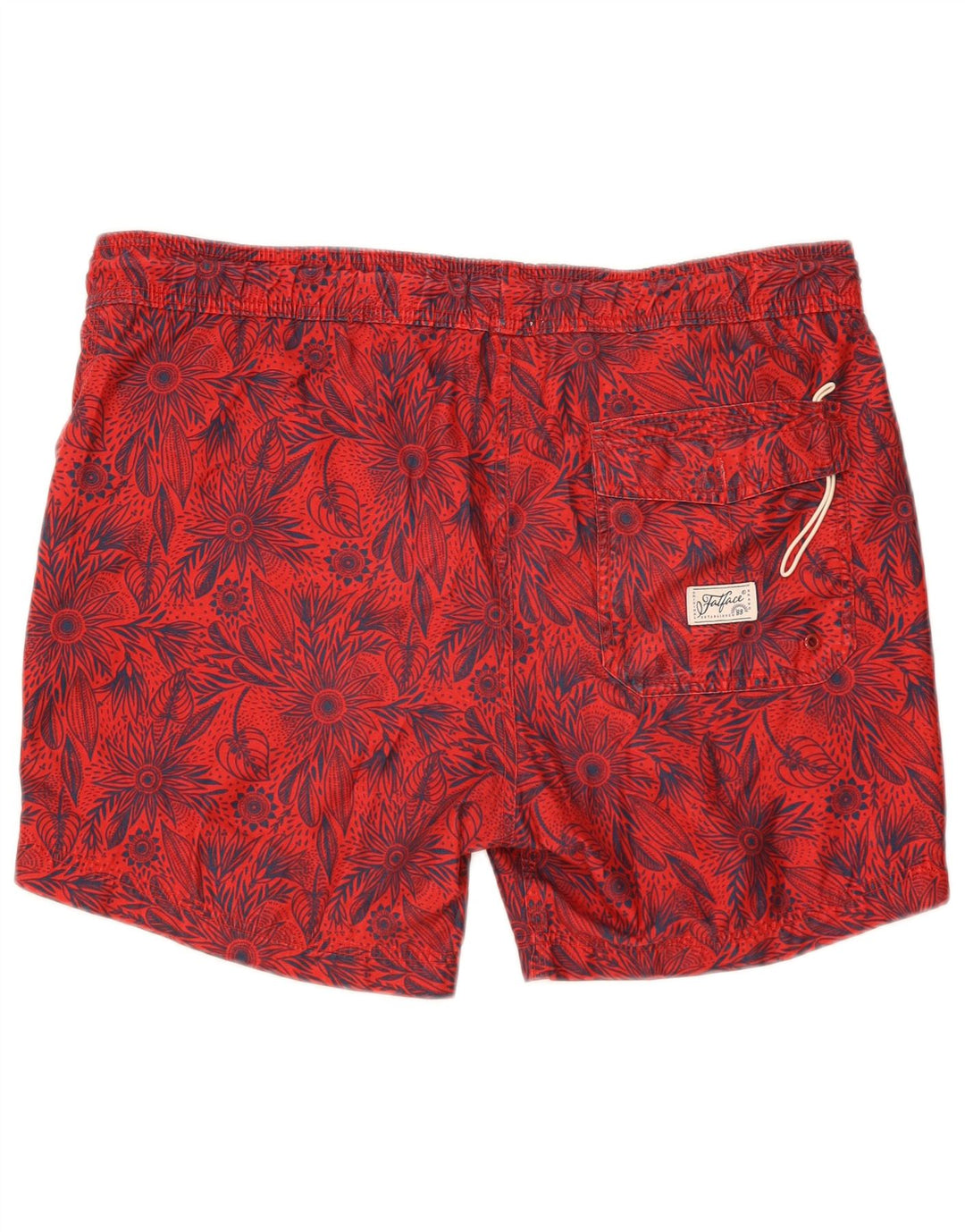 FAT FACE Pantaloncini da bagno da uomo Grandi fiori rossi