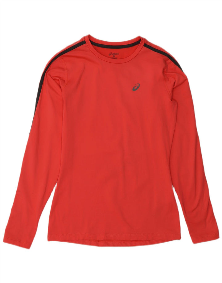 Maglia a maniche lunghe da donna Asics UK 6 XS poliestere color block rosa