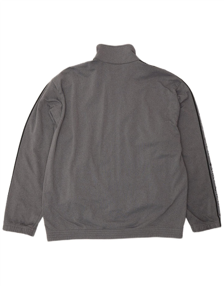 Giacca da ginnastica grafica Asics da uomo di colore grigio medio