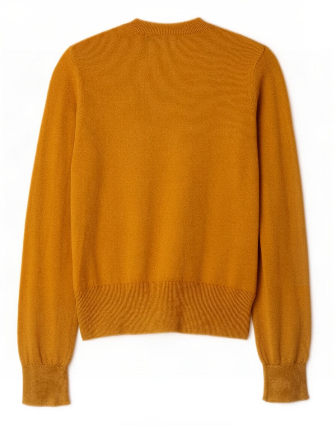 Maglione corto girocollo da donna Zara UK 10 piccolo poliestere giallo