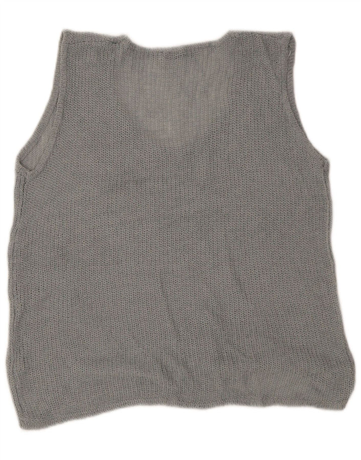 Canotta oversize da donna Zara UK 14 Acrilico grigio medio