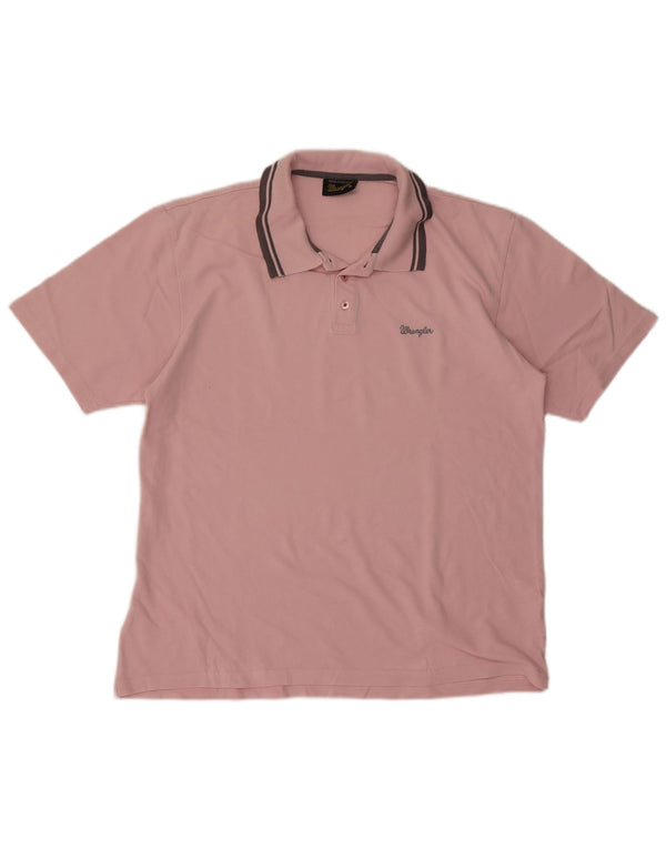 Polo da uomo Wrangler XL in cotone rosa