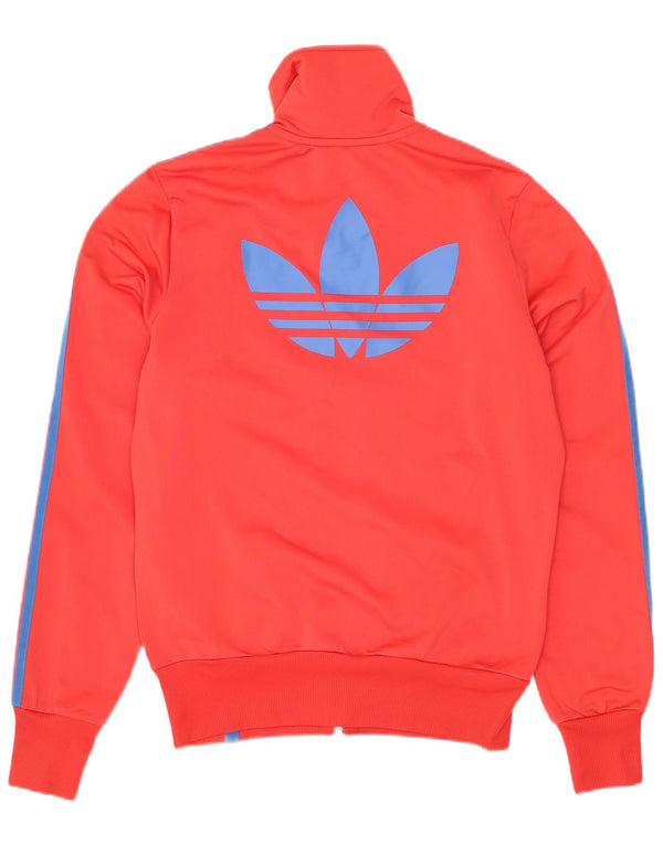 Giacca da ginnastica grafica da donna Adidas EU 38 poliestere rosso medio