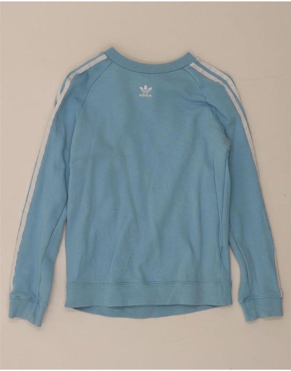 Felpa da donna Adidas Jumper UK 8 Small Blue Cotton Sports