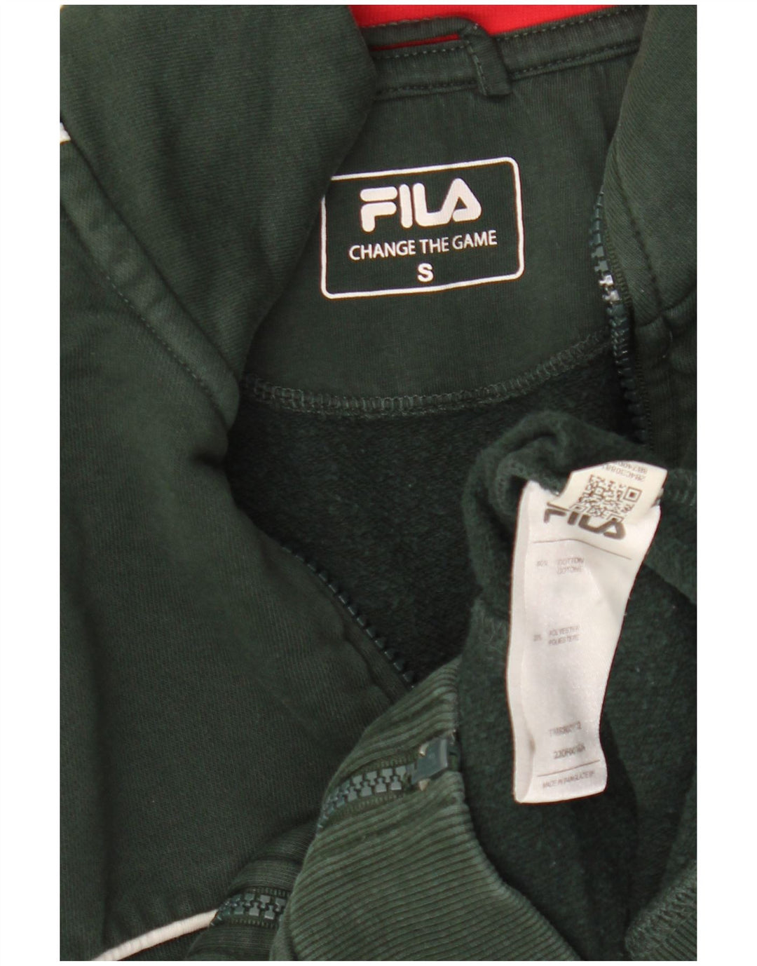 Giacca da ginnastica da uomo Fila piccola in cotone a righe kaki