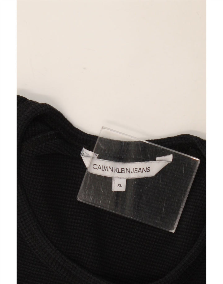 CALVIN KLEIN JEANS Top da uomo manica lunga XL Nero