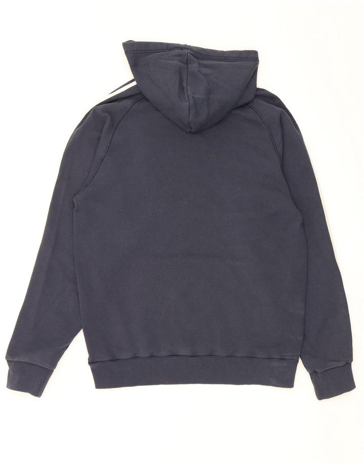 Maglione con cappuccio da uomo ADIDAS medio in cotone blu navy