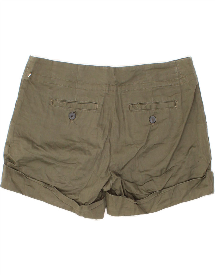 MOSSIMO Womens Hot Pants US 4 Small W27  Khaki Cotton Vintage Mossimo and Second-Hand Mossimo from Messina Hembry 