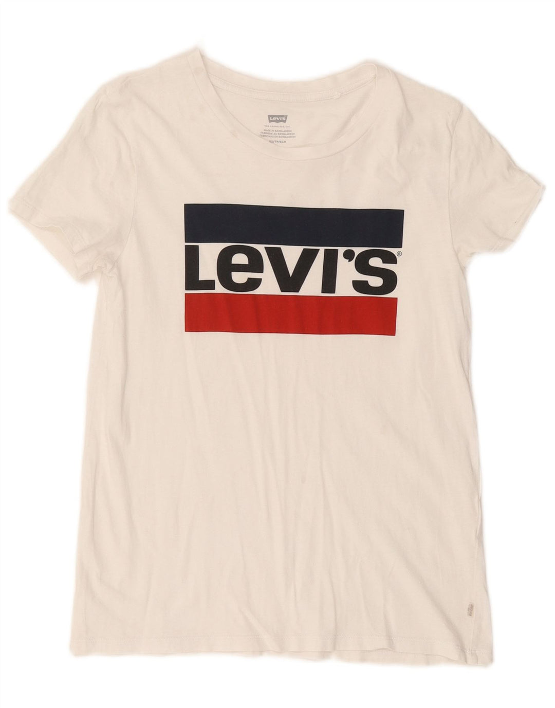 T-shirt grafica da donna LEVI'S UK 6 XS bianca