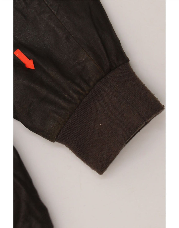 Giubbotto bomber da uomo in pelle Gimo UK 38 in pelle marrone medio