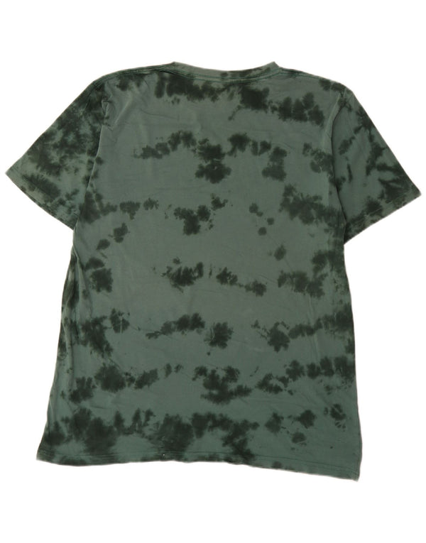 T-shirt grafica da uomo DC Top XL in cotone tie-dye verde
