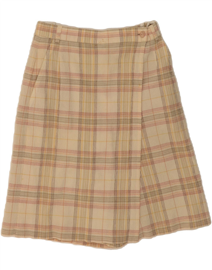 BARDEHLE Womens Skort Shorts EU 38 Medium W28 Beige Plaid Vintage Bardehle and Second-Hand Bardehle from Messina Hembry 