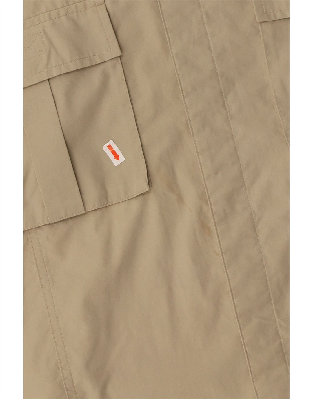 ADIDAS Mens Short Sleeve Shirt Medium Beige Polyester