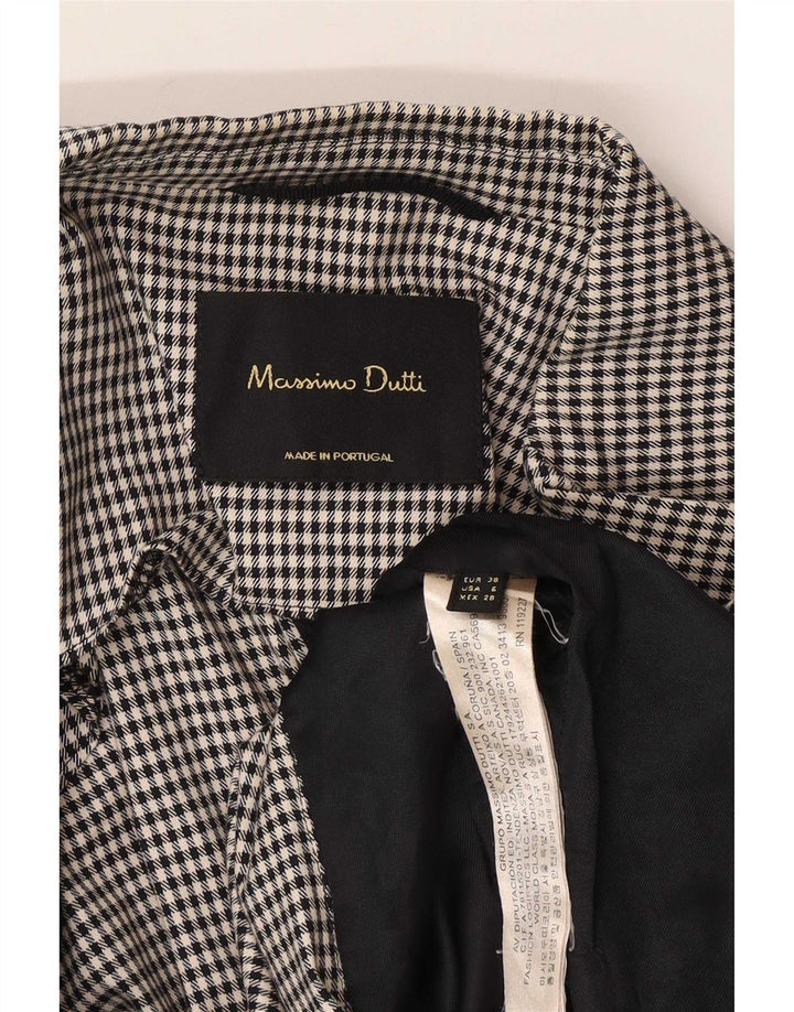 Giacca blazer da donna a 2 bottoni Massimo Dutti EU 38 piccola a quadretti neri