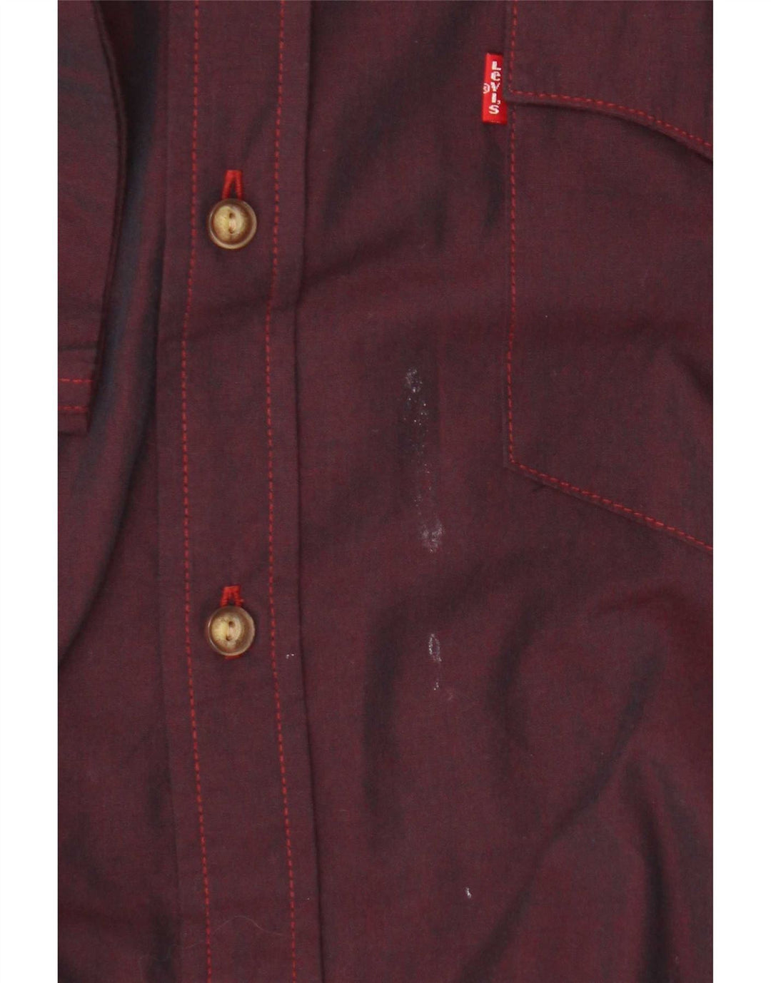 Camicia a maniche corte da uomo Levi's Large in cotone marrone
