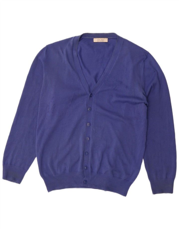 Maglione cardigan da uomo Zara grande blu
