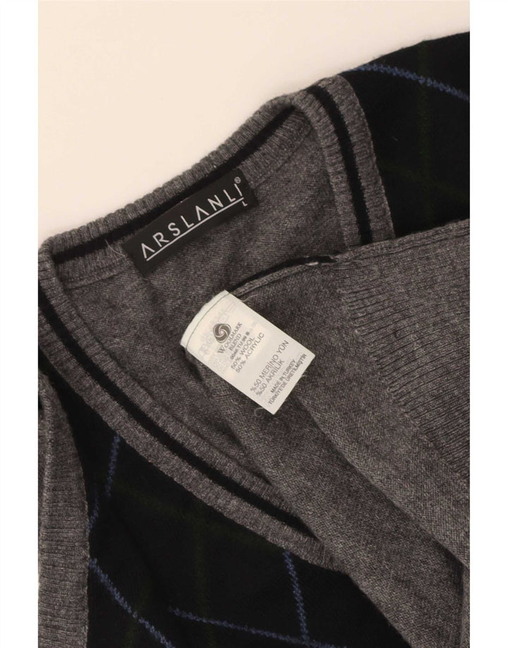 Canotta da uomo Arslanli Canotta grande blu navy a rombi/lana diamante