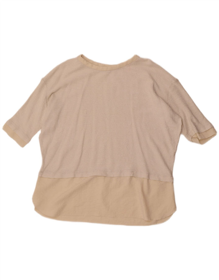 T-shirt oversize da donna Zara UK 16 grande bianca