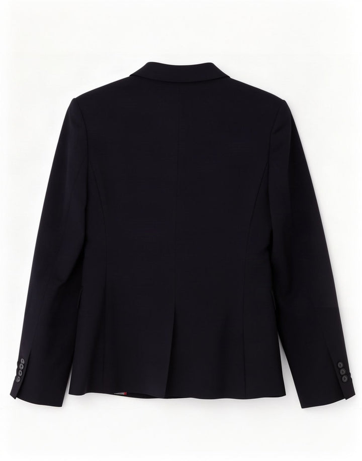 Giacca Blazer a 1 Bottone da Donna Zara UK 6 XS Lana Blu Navy