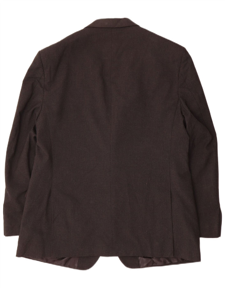 Giacca blazer a 2 bottoni Marks & Spencer da uomo UK 44 XL poliestere grigio