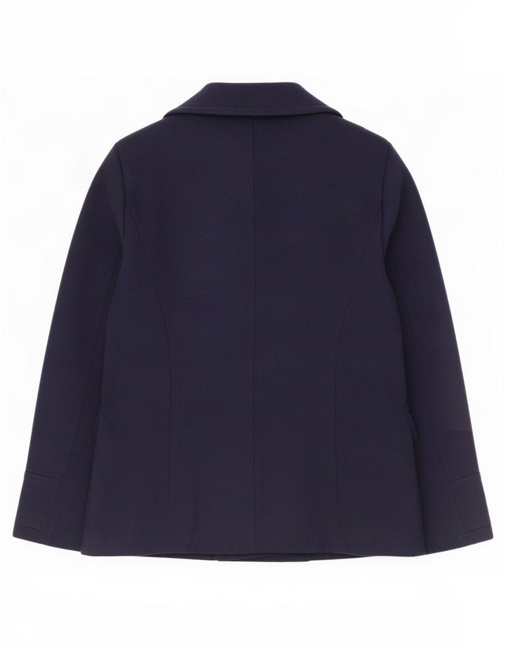 Cappotto da marinaio da donna Marks & Spencer UK 14 poliestere medio blu navy