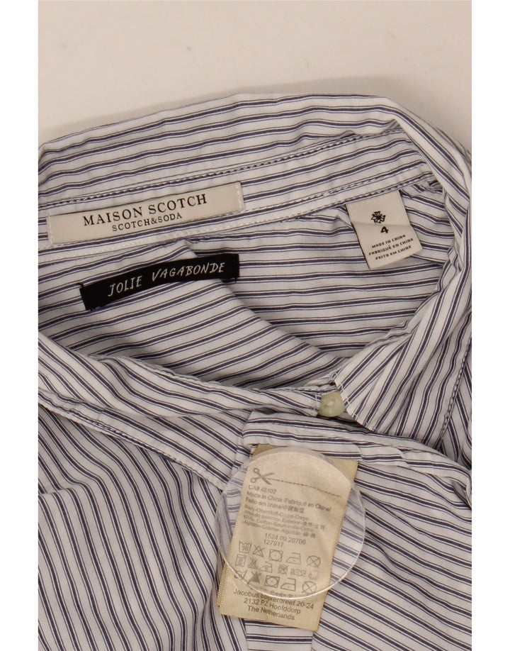 Camicia da uomo Scotch & Soda in cotone a righe bianche medie