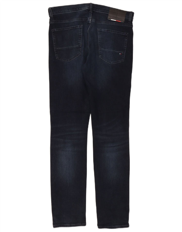 Tommy Hilfiger Uomo Bleecker Slim Jeans W32 L32 Blu Navy Cotone