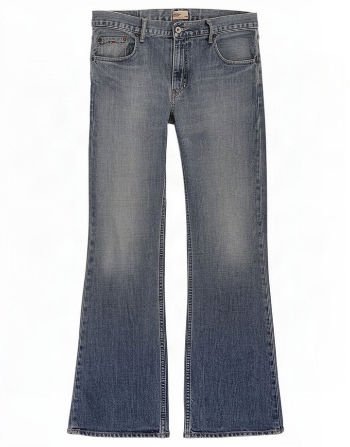 Tommy Hilfiger Donna Manhattan Bootcut Jeans W34 L31 Cotone Blu