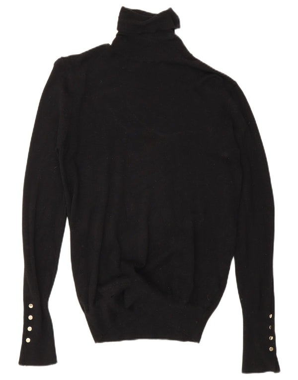 Maglione maglione a collo alto da donna Zara UK 12 medio nero